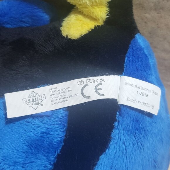 Petting Zoo Bright Eyes Blue Tang Fish Plush Toy 1994 - Picture 10 of 12